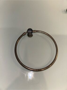 Pandora Rose Gold Hinged Bangle Bracelet
